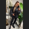 Damska kurtka puchowa oversize typu puffer w kolorze czarnym